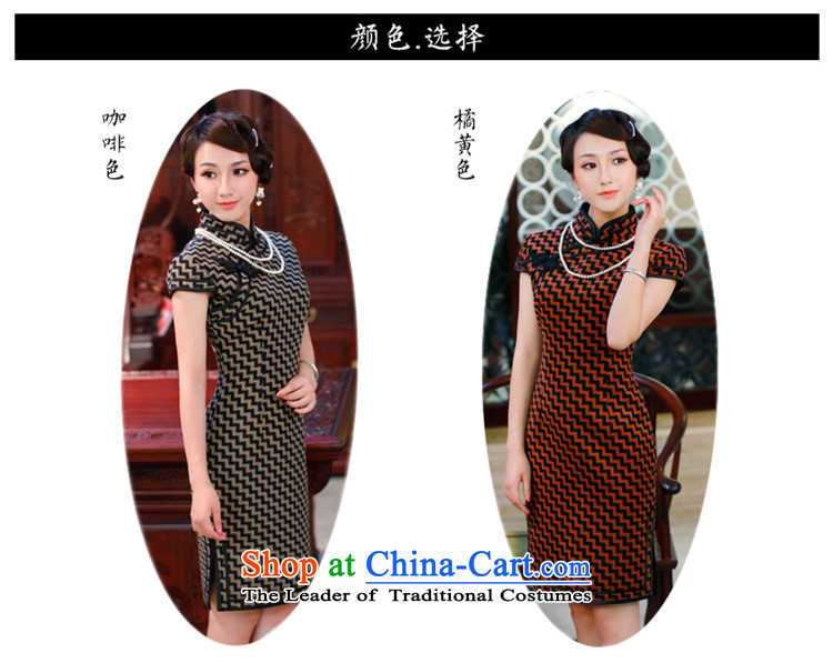 After the autumn and winter wind improved short skirts qipao high end) of daily qipao wool dresses48204820 orange XXL picture, prices, brand platters! The elections are supplied in the national character of distribution, so action, buy now enjoy more preferential! As soon as possible.