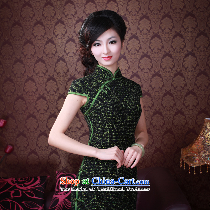 After the election in 2013 as soon as possible new wind Fall/Winter Collections improved day-to-day Chinese qipao retro style qipao 2101 2101 Green M ruyi wind shopping on the Internet has been pressed.