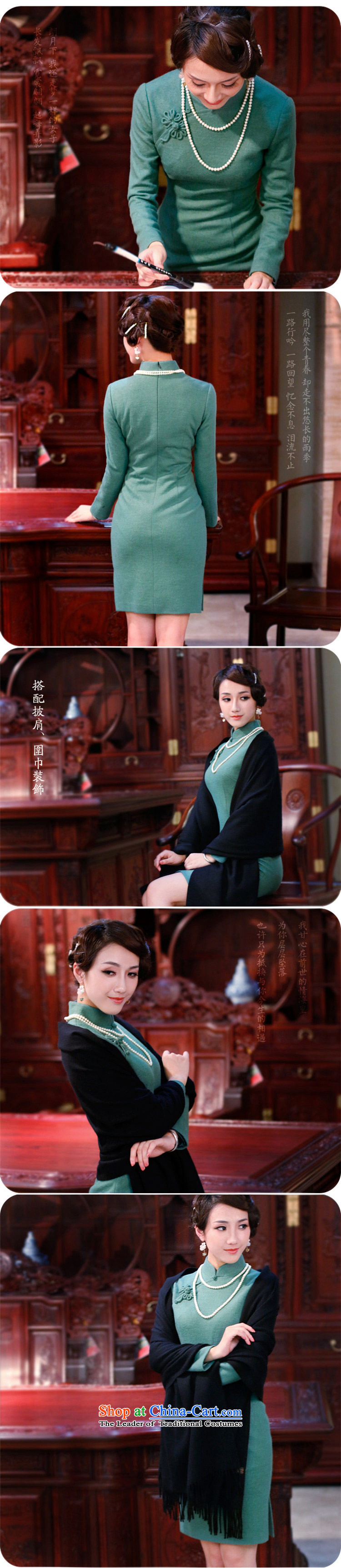 After 2014 the new wind of autumn and winter Chinese boxed improved stylish long-sleeved daily cheongsam dress consultation hot line consultation hot line Peacock Blue M picture, prices, brand platters! The elections are supplied in the national character of distribution, so action, buy now enjoy more preferential! As soon as possible.