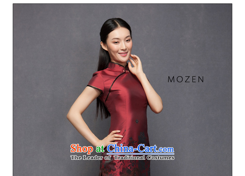 Winter dresses wood really 2015 New English thoroughbred positioning flower short qipao 11711 04 deep red M picture, prices, brand platters! The elections are supplied in the national character of distribution, so action, buy now enjoy more preferential! As soon as possible.