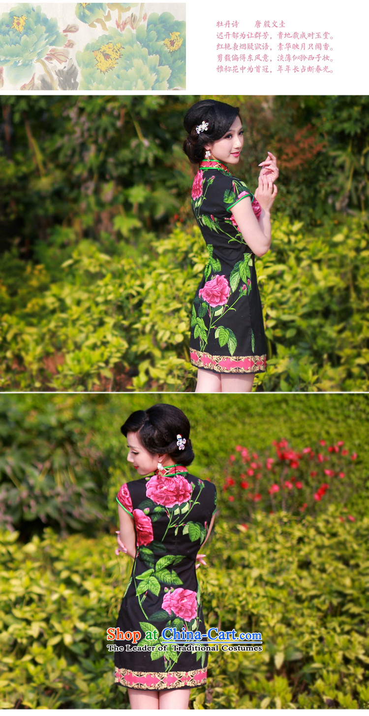 After a new wind 2015 improved cheongsam dress stylish early summer stamp cotton daily cheongsam dress 4,326 4,326 black L picture, prices, brand platters! The elections are supplied in the national character of distribution, so action, buy now enjoy more preferential! As soon as possible.
