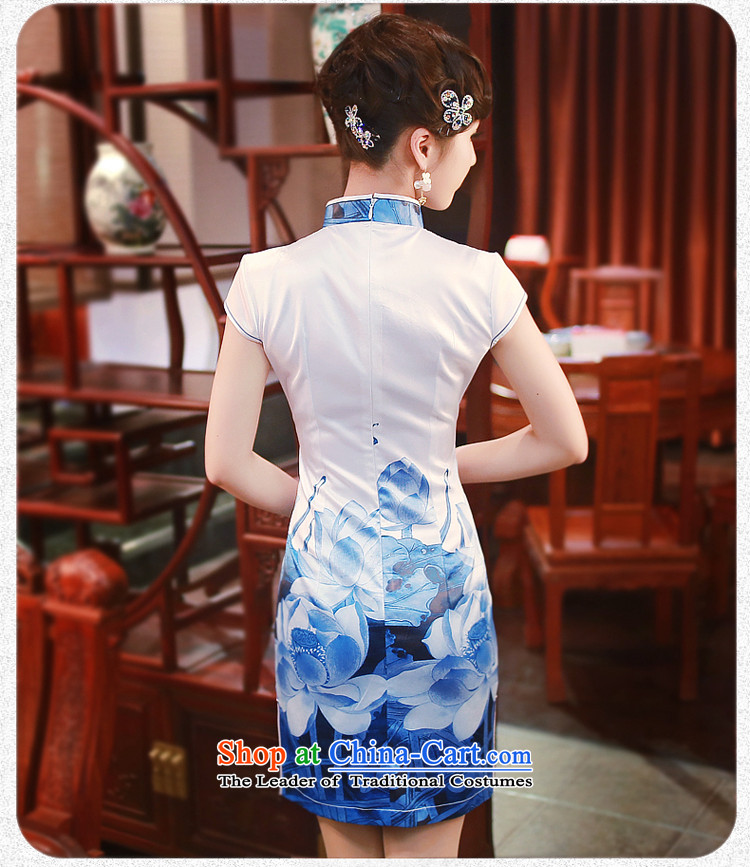 After a day of wind spring and summer 2015 new stylish improved water ink stamp leisure suit short-sleeved qipao 4016 4016 White XXL picture, prices, brand platters! The elections are supplied in the national character of distribution, so action, buy now enjoy more preferential! As soon as possible.