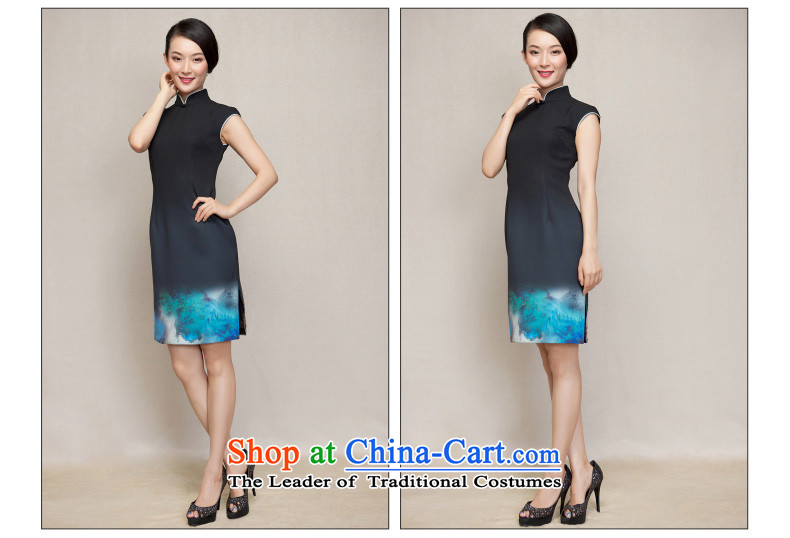 Wooden spring of 2015 really new short of Qipao Sau San video thin winter dresses 32616 01 Black M picture, prices, brand platters! The elections are supplied in the national character of distribution, so action, buy now enjoy more preferential! As soon as possible.