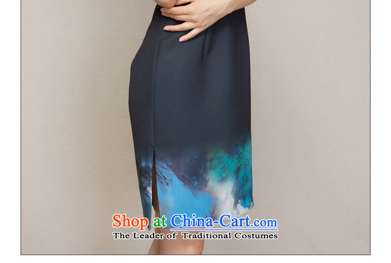 Wooden spring of 2015 really new short of Qipao Sau San video thin winter dresses 32616 01 Black M picture, prices, brand platters! The elections are supplied in the national character of distribution, so action, buy now enjoy more preferential! As soon as possible.