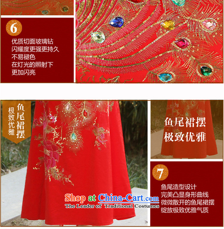 The early marriages improvement spread cheongsam dress 2015 new long qipao retro crowsfoot long cheongsam red XXL picture, prices, brand platters! The elections are supplied in the national character of distribution, so action, buy now enjoy more preferential! As soon as possible.