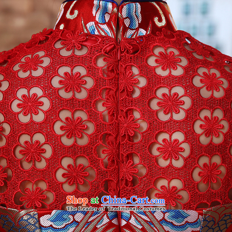 The HIV qipao 2015 new marriages long red bows services improved retro engraving lace stitching Chinese Dress Q0027 RED XXL, HIV Miele shopping on the Internet has been pressed.