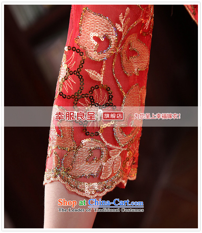 The privilege of serving-leung 2015 new bride red autumn Chinese wedding dress Wedding Dress Short of qipao bows in short-sleeved dress XL Photo, prices, brand platters! The elections are supplied in the national character of distribution, so action, buy now enjoy more preferential! As soon as possible.