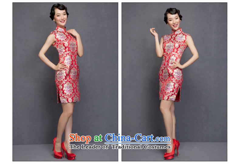 The spring of 2015 really : New elegant silk cheongsam dress Sau San marriages bows dress 21890 05 light red M picture, prices, brand platters! The elections are supplied in the national character of distribution, so action, buy now enjoy more preferential! As soon as possible.