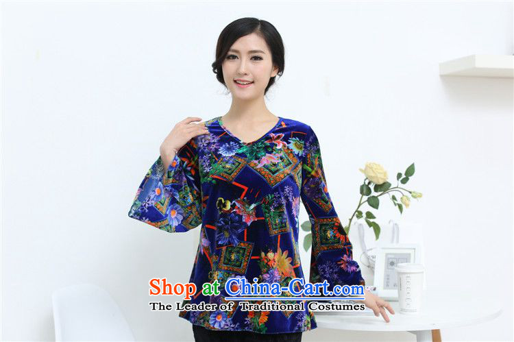 The 2014 autumn-jae on Tang T-shirts loose mother boxed bat Sleeves Blouse SYM-902 Kim scouring pads blue XXL picture, prices, brand platters! The elections are supplied in the national character of distribution, so action, buy now enjoy more preferential! As soon as possible.