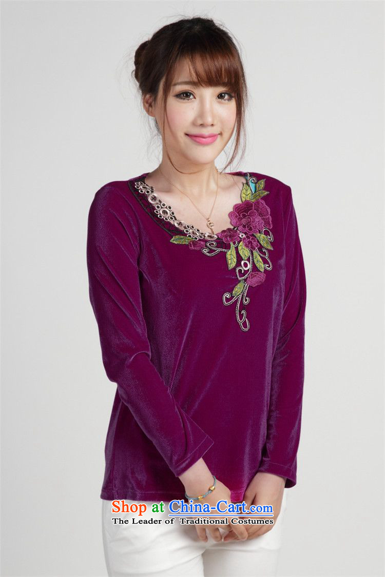 The 2014 autumn-jae on Tang blouses loose larger Kim T-shirt SYM-904 velvet stamp picture color pictures, prices, XXL brand platters! The elections are supplied in the national character of distribution, so action, buy now enjoy more preferential! As soon as possible.
