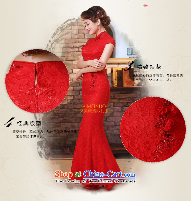The HIV new marriage 2015 qipao bride bows services lace crowsfoot long gown of nostalgia for the improvement of Chinese Sau San Q0032 RED L picture, prices, brand platters! The elections are supplied in the national character of distribution, so action, buy now enjoy more preferential! As soon as possible.