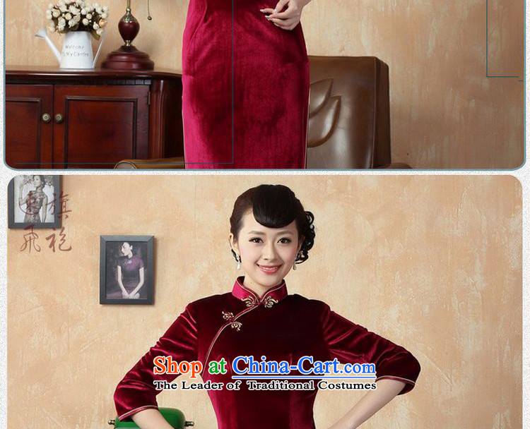 158 Jing Chinese improved cheongsam dress long skirt superior Stretch Wool qipao seven gold cuff -B VIOLET L picture, prices, brand platters! The elections are supplied in the national character of distribution, so action, buy now enjoy more preferential! As soon as possible.