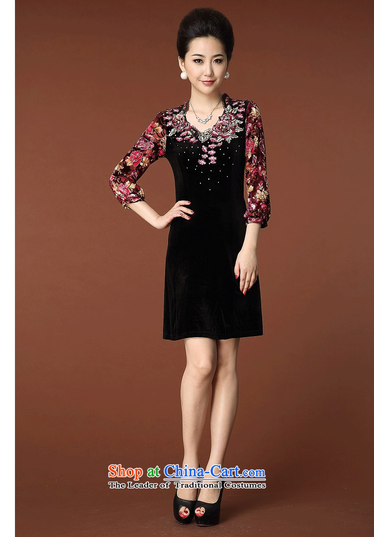 Gigi Lai Bai 2015 new dreams of modern embroidery cheongsam daily retro upscale qipao  QP947# Kim scouring pads  2XL Photo Black, prices, brand platters! The elections are supplied in the national character of distribution, so action, buy now enjoy more preferential! As soon as possible.
