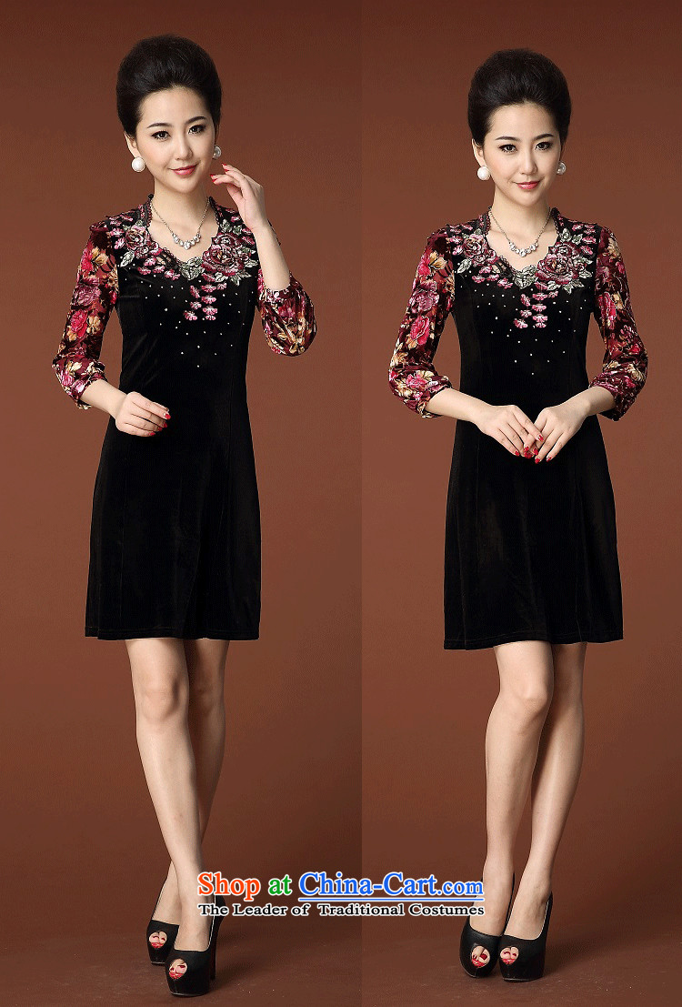 Gigi Lai Bai 2015 new dreams of modern embroidery cheongsam daily retro upscale qipao  QP947# Kim scouring pads  2XL Photo Black, prices, brand platters! The elections are supplied in the national character of distribution, so action, buy now enjoy more preferential! As soon as possible.