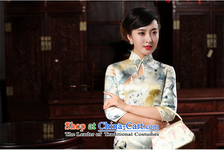 Love of birds when the spring 2015, however new cheongsam dress improved stylish 7 cuff retro long Silk Cheongsam figure XL Photo, prices, brand platters! The elections are supplied in the national character of distribution, so action, buy now enjoy more preferential! As soon as possible.
