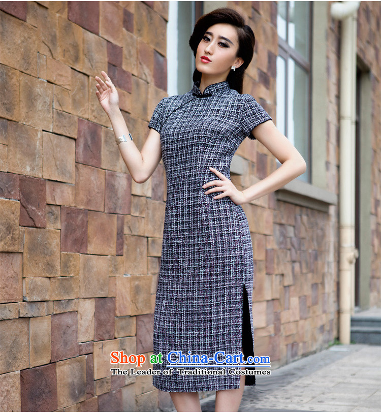 Love of birds spent Garden 2015 Spring New retro long gross cheongsam dress black and white checkered? M picture, prices, brand platters! The elections are supplied in the national character of distribution, so action, buy now enjoy more preferential! As soon as possible.