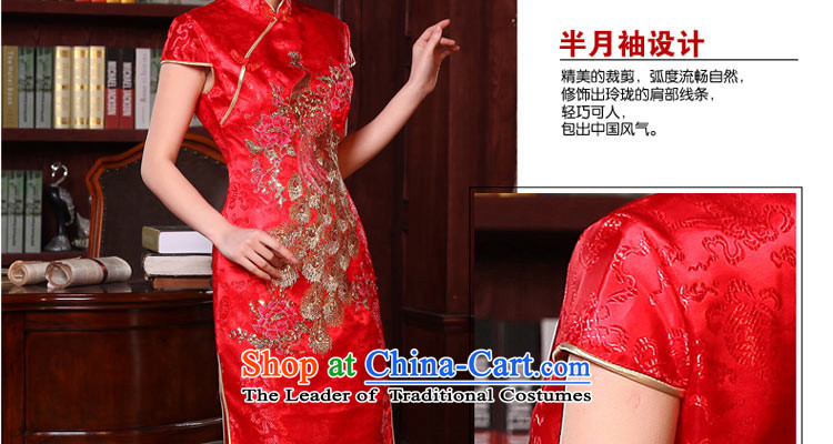 Talk to her new 2015 short-sleeved Chinese qipao marriages toasting champagne improved service, evening dresses red L load bride picture, prices, brand platters! The elections are supplied in the national character of distribution, so action, buy now enjoy more preferential! As soon as possible.