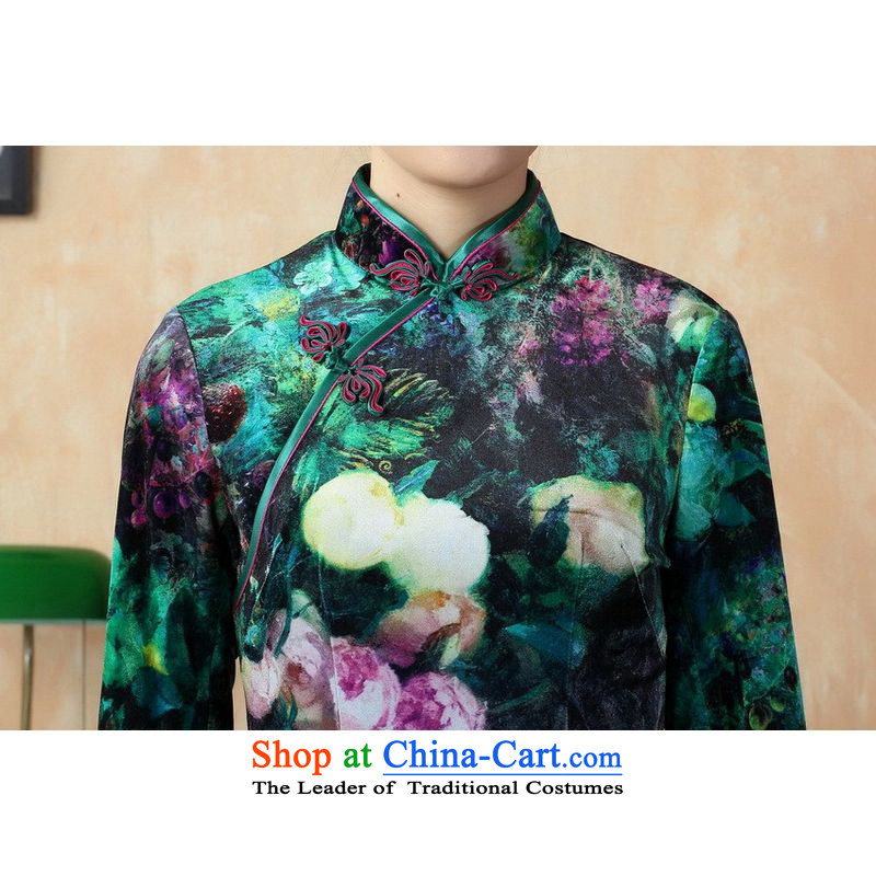 158 stylish Retro classic qipao 李璟 dress Stretch Wool poster in Kim short-sleeved qipao picture color XL, 158 jing shopping on the Internet has been pressed.