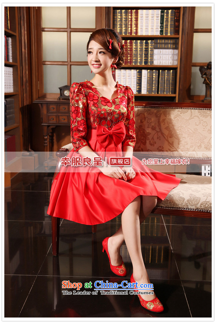 The privilege of serving-leung 2015 new autumn and winter red bride wedding dress Top Loin of pregnant women, bows to serve short QIPAO) 3XL winter picture, prices, brand platters! The elections are supplied in the national character of distribution, so action, buy now enjoy more preferential! As soon as possible.