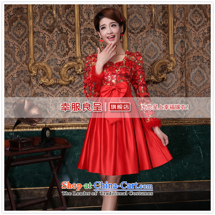 The privilege of serving-leung 2015 new autumn and winter red bride wedding dress Top Loin of pregnant women, bows to serve short QIPAO) 3XL winter picture, prices, brand platters! The elections are supplied in the national character of distribution, so action, buy now enjoy more preferential! As soon as possible.