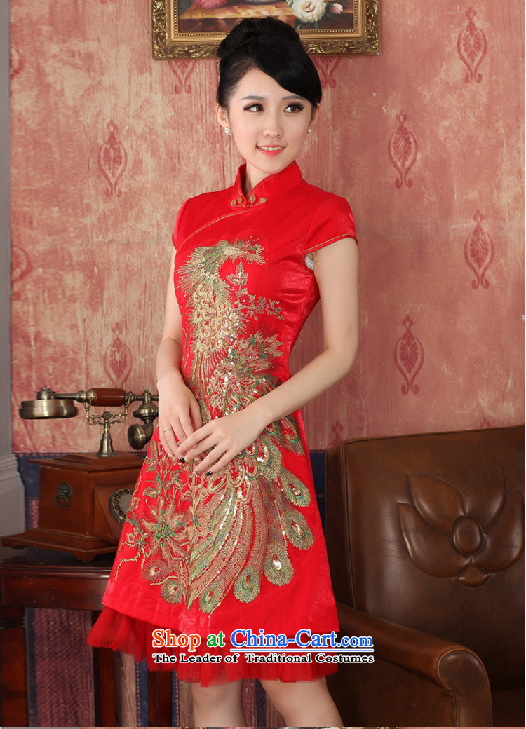 The 2014 autumn new boxed retro wedding dress red qipao female Phoenix embroidery cheongsam Phoenix cheongsam bows service S picture, prices, brand platters! The elections are supplied in the national character of distribution, so action, buy now enjoy more preferential! As soon as possible.
