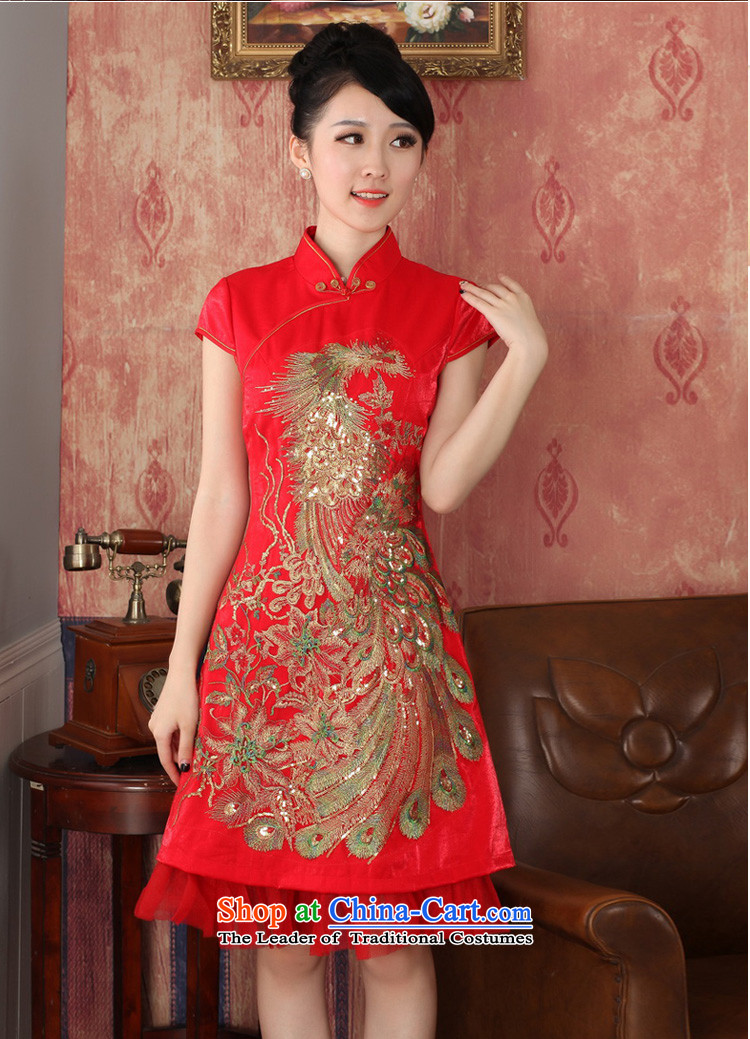 The 2014 autumn new boxed retro wedding dress red qipao female Phoenix embroidery cheongsam Phoenix cheongsam bows service S picture, prices, brand platters! The elections are supplied in the national character of distribution, so action, buy now enjoy more preferential! As soon as possible.