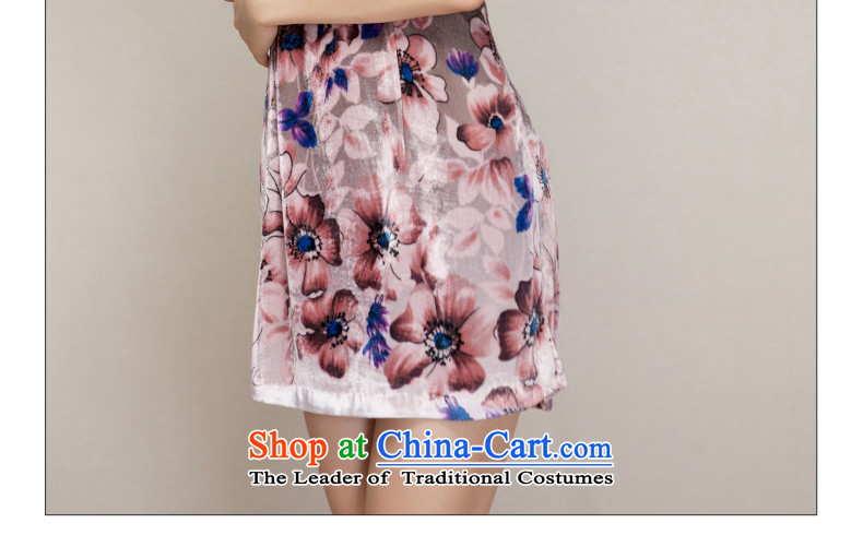 Winter dresses wood really new spring of 2015 Poster cheongsam dress velvet silk skirt 21818 Female 09-color photo L, coffee prices, brand platters! The elections are supplied in the national character of distribution, so action, buy now enjoy more preferential! As soon as possible.