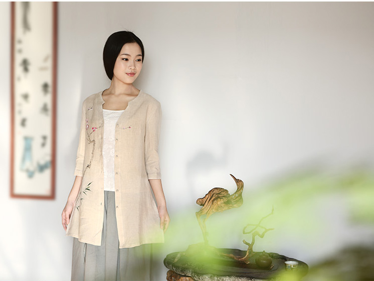 Pure linen Cardigan Chinese cotton linen clothes Zen Art Nouveau hand painted improved China Wind Jacket beans Chinese Green M picture, prices, brand platters! The elections are supplied in the national character of distribution, so action, buy now enjoy more preferential! As soon as possible.