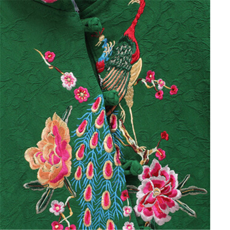 Shadows of the treasure of the 2014 autumn and winter new Chinese Tang dynasty Han-National wind jacket women cheongsam short peacock shadows, L, black embroidery baby shopping (QYBBGW) , , , shopping on the Internet