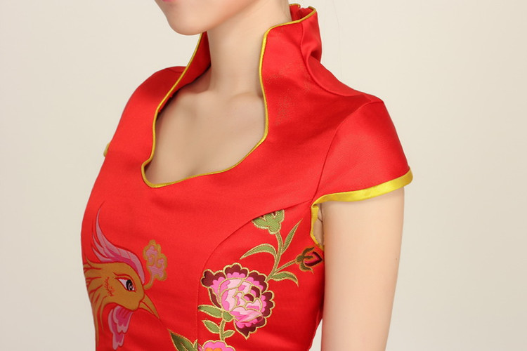 The water fall new marriages bows dress back to door onto new stylish cheongsam dress short of improved cheongsam dress red red XXL picture, prices, brand platters! The elections are supplied in the national character of distribution, so action, buy now enjoy more preferential! As soon as possible.