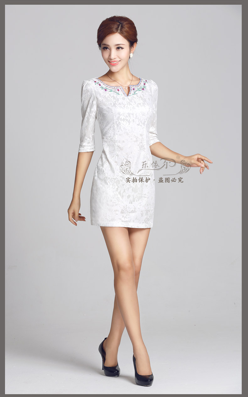 In accordance with the American's new cheongsam dress in the autumn of 2015, the women's day-to-day short-sleeved embroidery cheongsam dress Ladies Classic White M picture, prices, brand platters! The elections are supplied in the national character of distribution, so action, buy now enjoy more preferential! As soon as possible.