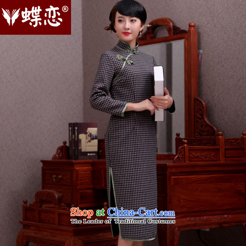 The Butterfly Lovers autumn 2015 new stylish improved temperament cheongsam dress daily retro long cheongsam dress 49066 CHIDORI XXL, Butterfly Lovers , , , Grid shopping on the Internet