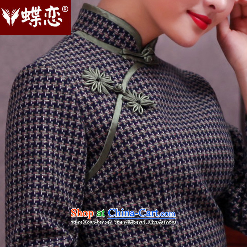 The Butterfly Lovers autumn 2015 new stylish improved temperament cheongsam dress daily retro long cheongsam dress 49066 CHIDORI XXL, Butterfly Lovers , , , Grid shopping on the Internet