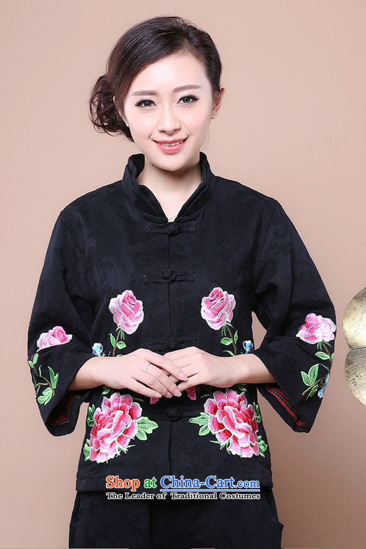 The 2014 autumn forest narcissus loaded on a new cotton jacquard Tang Dynasty Mudan in older women's embroidery mother blouses jacket Fgr-a981 green L picture, prices, brand platters! The elections are supplied in the national character of distribution, so action, buy now enjoy more preferential! As soon as possible.