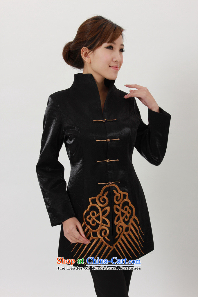 Jie in the autumn and winter new retro elegant collar manually. Single Row Long Female Tang blouses jacket J0053 black M picture, prices, brand platters! The elections are supplied in the national character of distribution, so action, buy now enjoy more preferential! As soon as possible.