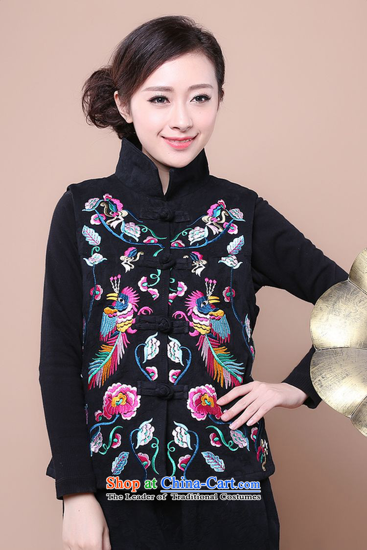 The 2014 autumn forest narcissus loaded on a new cotton jacquard in older women lapel of Tang Dynasty embroidered sleeveless national Wind Vest Fgr-a327 black L picture, prices, brand platters! The elections are supplied in the national character of distribution, so action, buy now enjoy more preferential! As soon as possible.