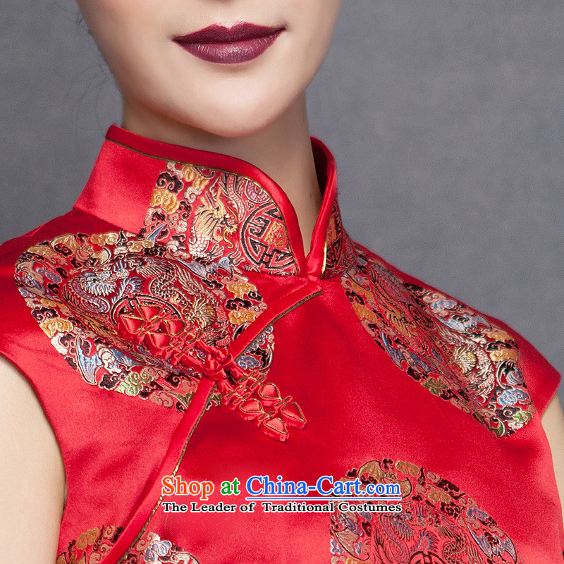 Winter dresses wood really 2015 Spring new bride replacing marriage bows qipao skirt contentions32560 04 Magenta XL, wooden really a , , , shopping on the Internet