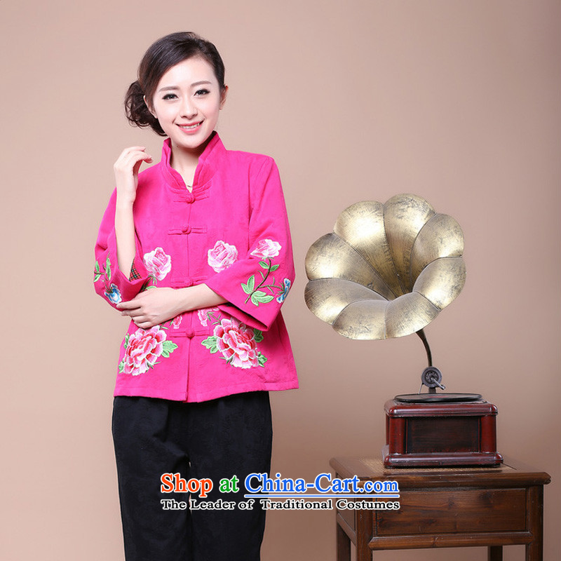 Ms. Tang dynasty season arrogance autumn 2014 in New replacing older mother Sau San Tong Chinese Jacket coat Women's clothes in red XL, arrogant season (OMMECHE) , , , shopping on the Internet