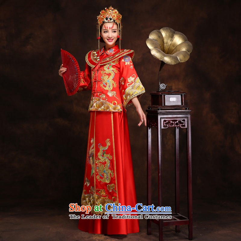 Maximum number of this life-handicraft embroidery Wo Service(Chinese Traditional dress wedding dress bows wedding gown services retro qipao Bong-sam Hui + 2 feet waistline clothing XXL 3, the love of the overcharged shopping on the Internet has been press