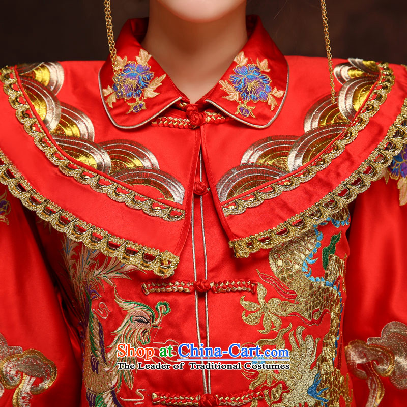 Maximum number of this life-handicraft embroidery Wo Service(Chinese Traditional dress wedding dress bows wedding gown services retro qipao Bong-sam Hui + 2 feet waistline clothing XXL 3, the love of the overcharged shopping on the Internet has been press