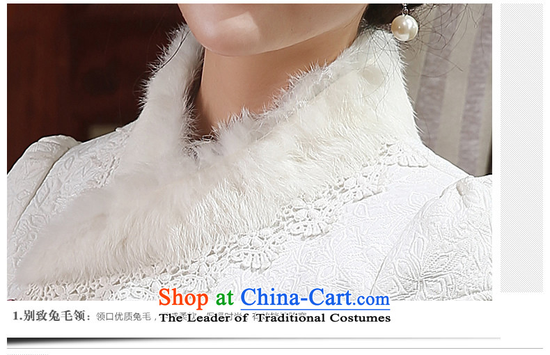 [Sau Kwun Tong] land butterfly winter rabbit hair clip cotton qipao 2014 autumn and winter improved stylish dresses QD4915 white S picture, prices, brand platters! The elections are supplied in the national character of distribution, so action, buy now enjoy more preferential! As soon as possible.