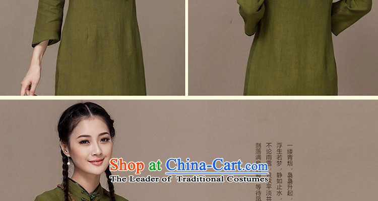 Seal of new autumn 2015 linen dresses of the Republic of Korea Energy energy improvement daily wind long-sleeved long cheongsam dress brown XL Photo, prices, brand platters! The elections are supplied in the national character of distribution, so action, buy now enjoy more preferential! As soon as possible.