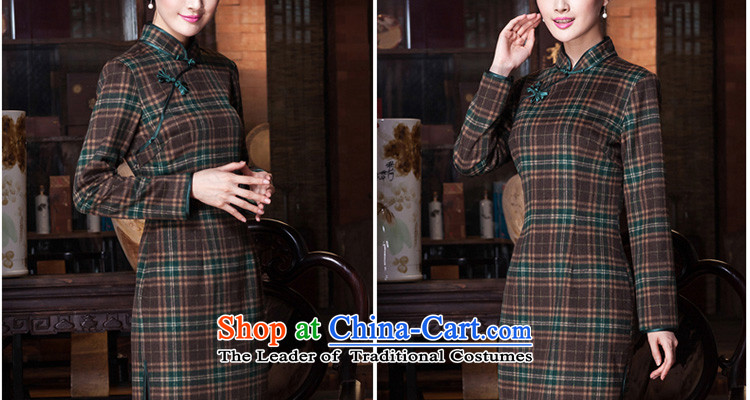 The seal of the autumn and winter 2015 new republic of korea wind qipao wool Classic Grid daily improvements? ball cheongsam dress photo color pictures, prices, XXL brand platters! The elections are supplied in the national character of distribution, so action, buy now enjoy more preferential! As soon as possible.