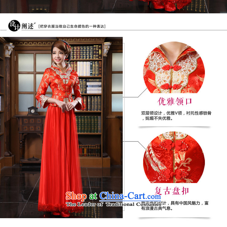 The privilege of serving-leung 2015 Fall/Winter Collections New Red Chinese Brides-Wedding dress long qipao bows services for long winter dress M picture, prices, brand platters! The elections are supplied in the national character of distribution, so action, buy now enjoy more preferential! As soon as possible.