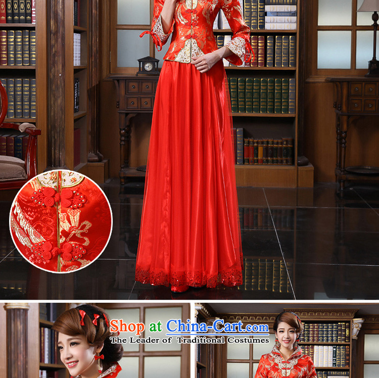 The privilege of serving-leung 2015 Fall/Winter Collections New Red Chinese Brides-Wedding dress long qipao bows services for long winter dress M picture, prices, brand platters! The elections are supplied in the national character of distribution, so action, buy now enjoy more preferential! As soon as possible.