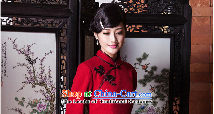 The seal of the autumn and winter 2015 new wedding dresses elegance red daily Ms. improved cheongsam dress in red S picture, prices, brand platters! The elections are supplied in the national character of distribution, so action, buy now enjoy more preferential! As soon as possible.