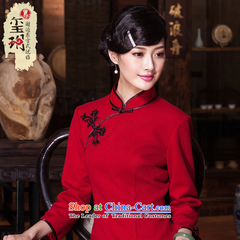 The seal of the autumn and winter 2015 new wedding dresses elegance red daily Ms. improved cheongsam dress in red seal decreased by , , , S, shopping on the Internet