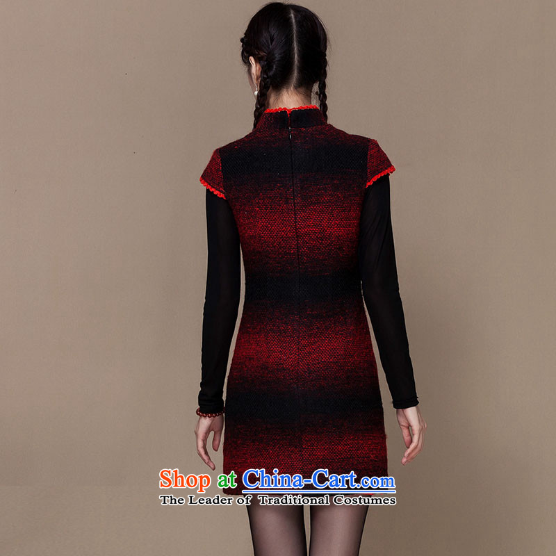 The seal of the Winter 2015 new streaks folder cotton wool qipao skirt improved thickened about the Republic of Korea, Ms. Shanghai qipao picture color M seal decreased by , , , shopping on the Internet
