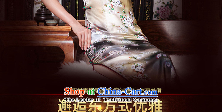Seal of new Fall 2015 Long heavyweight silk cheongsam dress retro cheongsam pictures of the Republic of Korea color pictures, prices, XL brand platters! The elections are supplied in the national character of distribution, so action, buy now enjoy more preferential! As soon as possible.