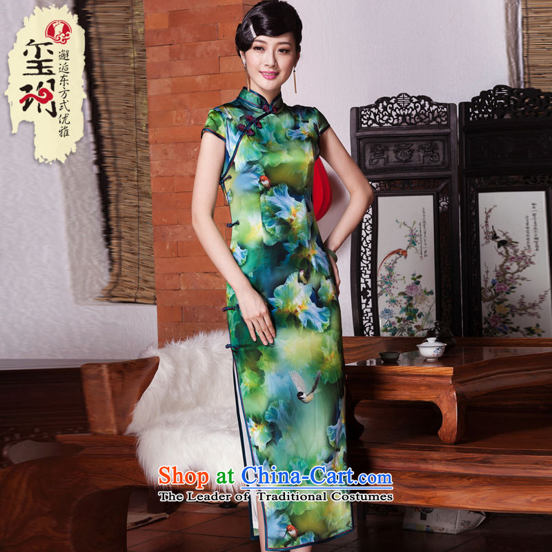 Seal of new autumn 2015 Silk Cheongsam Annual Meeting of Ms. banquet style qipao Sau San improved picture color L, seal decreased by , , , shopping on the Internet